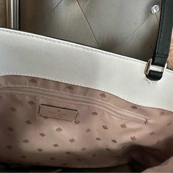 Kate Spade Beige Tote Bag- SEE ALL PHOTOS AND DESCRIPTION - Picture 6 of 11